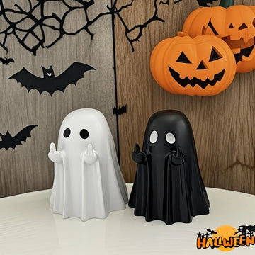 2pcs Small Ghost Scare You Creative Halloween Cute Ghost Ornaments for Home Office Party All Suitable