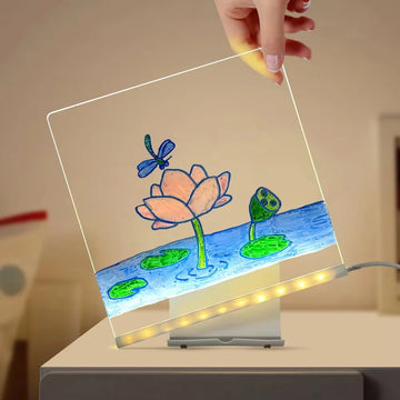 LED Acrylic Boards Light Message Board Erasable USB Children's DIY Drawing Board for Birthday Gifts Advertising Boards Lights