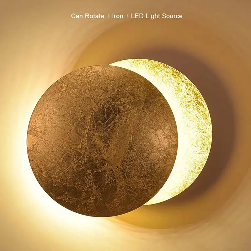 Modern LED Wall Lamp for Bathroom Mirror Bedside Bedroom Corridor Rotatable Black Gold Texture Designer Wall Sconce