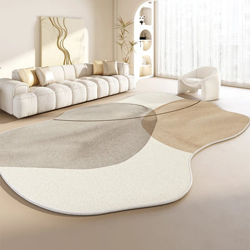Irregular Shapes Living Room Decoration Plush Carpet Japanese Style Rugs for Bedroom Thick Anti-slip Floor Mat Home Washable Rug