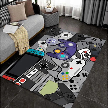 Gamer Controller Pattern for Home Living Room Boy Bedroom Big Area Mat Art Print Home Corridor Children Carpet Decoration Home
