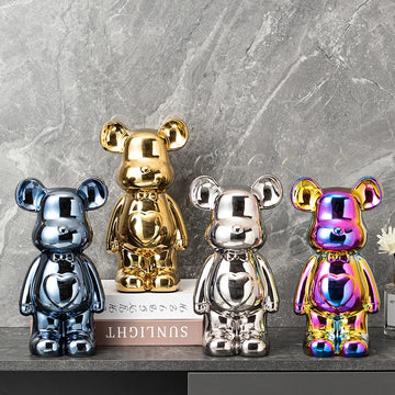 Love Bear Decoration Ceramic Crafts Wine Cabinet European Style The Little Cartoon Statue Kawaii Cartoon Figure Office Book Shelf Ornament Home Decorations 400% Bears Figurines