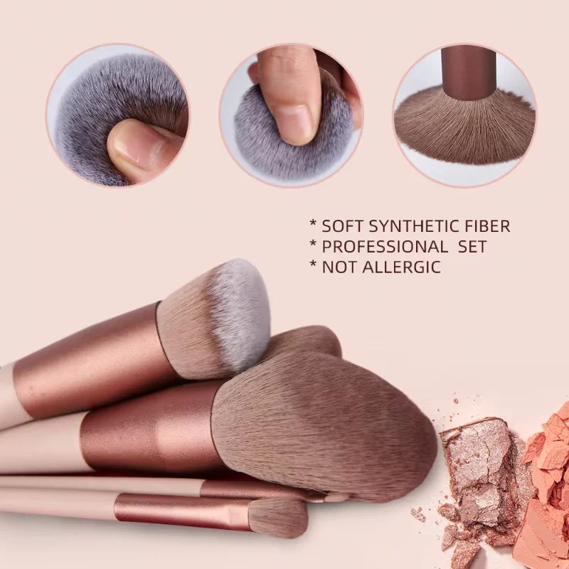 1/13PCS Soft Fluffy Makeup Brushes Set for Cosmetics Foundation Blush Powder Eyeshadow Kabuki Blending Makeup Brush Beauty Tool