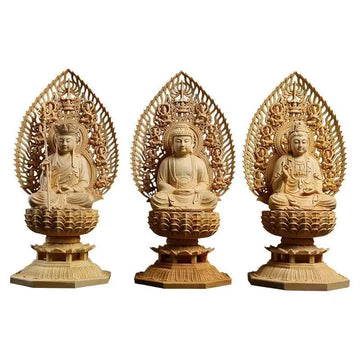 Solid Wood Large Guanyin Statue, Modern Art, Hand-carved, Chinese Buddha Statue, Home Feng Shui Decoration, 43cm