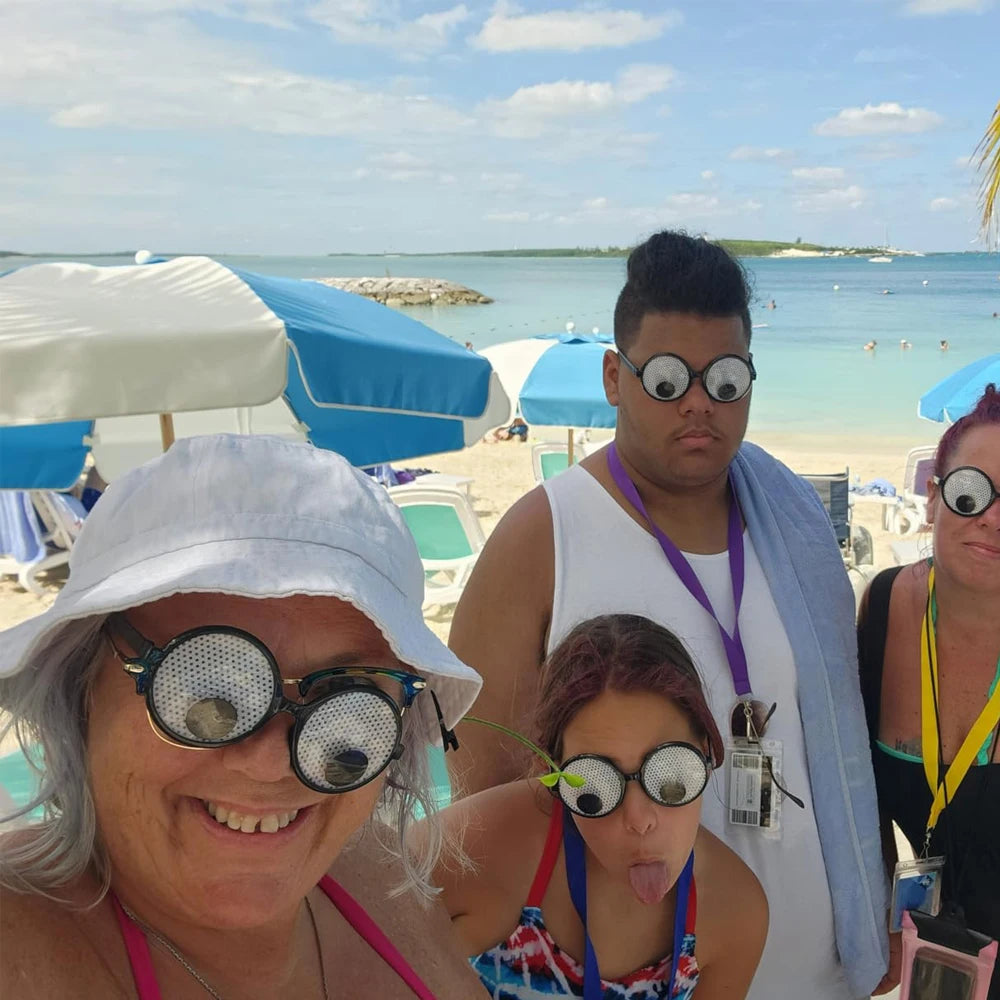 1/3pcs Novelty Googly Eyes Glasses Halloween Party Funny Shaking Costume Eyeball Glasses Pranks Toy Party Favor Kids Adults