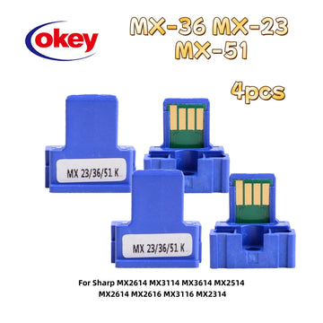4pcs 1Set Compatible Toner Chip MX-36 MX-23 MX-51 For Sharp MX2614 MX3114 MX3614 MX2514 MX2614 MX2616 MX3116 MX2314 Updated