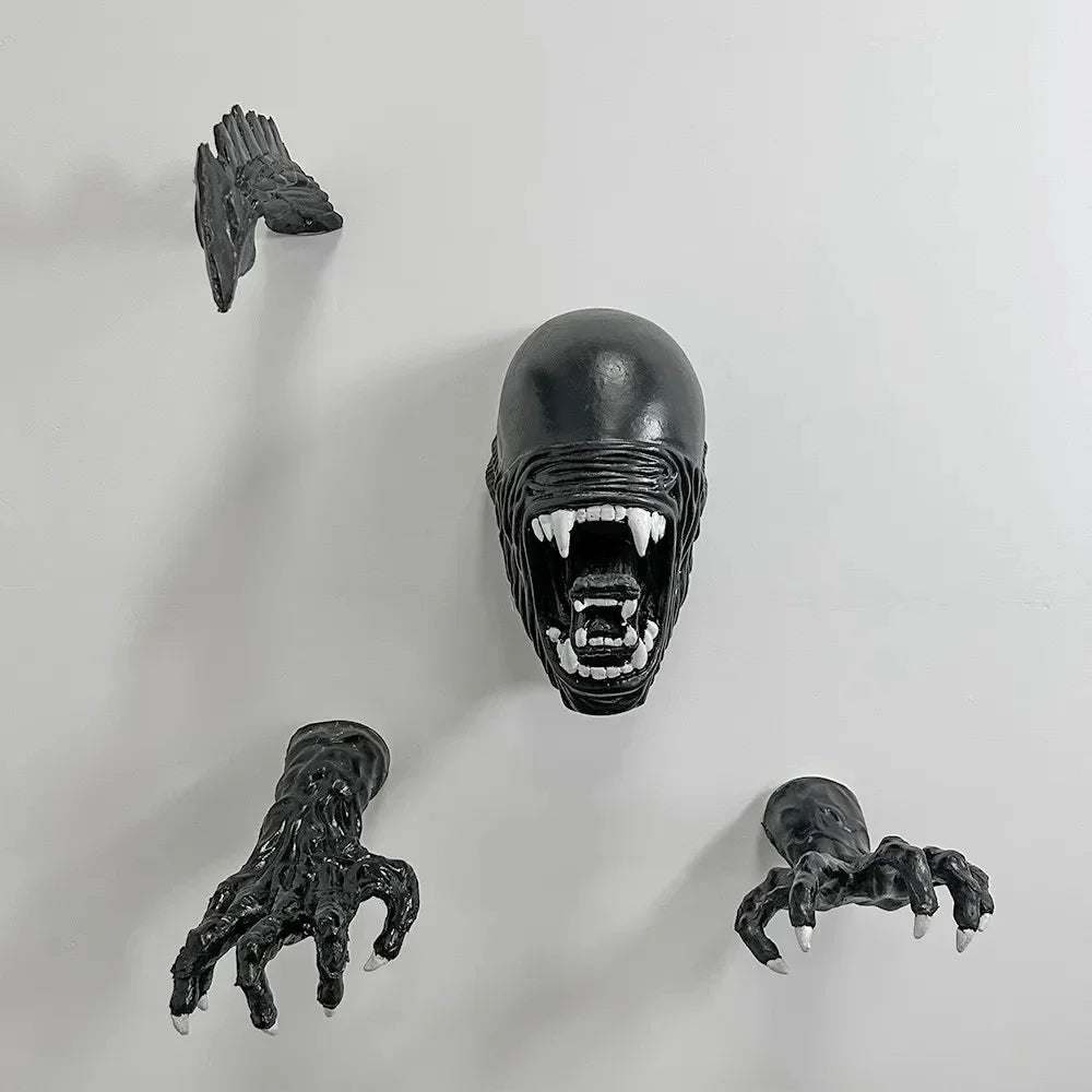 Alien Romulus Figure Xenomorph Wall Art Sculpture Statue Horror Alien Predator Sci-Fi Monster Beasts Decoration Gifts Props