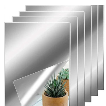 1Pcs Acrylic Mirrors Self Adhesive Mirror Flexible Unbreakable Mirror Sticker Square Mirror Wall Stickers