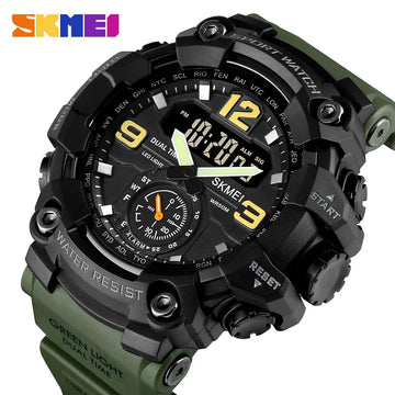 SKMEI 1637 montre homme Shockproof Digital Men Watch Dual Movement 3 Time Sport Wristwatch Mens Waterproof Electronic Watches