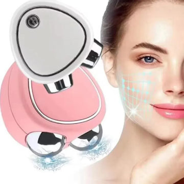 Professional 3-in-1 Beauty Roller 1PC - Microcurrent EMS & Sonic Vibration, Portable Rechargeable Facial Massager for Wrinkle