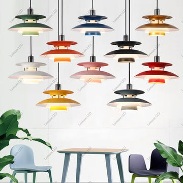 Danish Pendant Lamp UFO Ceiling Light Suspension Lightings E27 AC Powered 85-265V for Bedroom Dining Room Corridor Bar Balcony