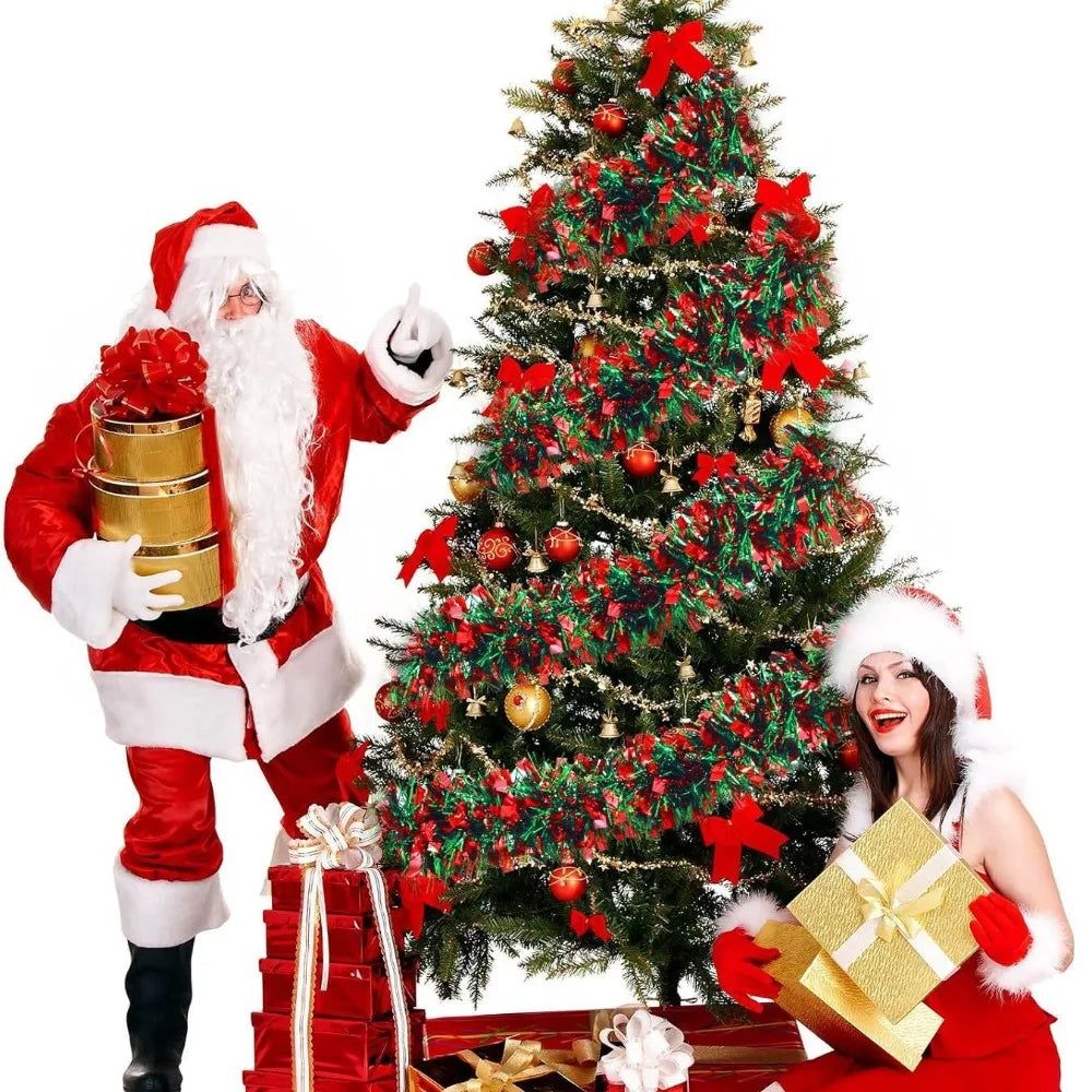 1/3/5 Pcs 2m Christmas Red and Green Strips for Christmas New Year Carnival Party Outdoor Family Bar KTV Decoration Props