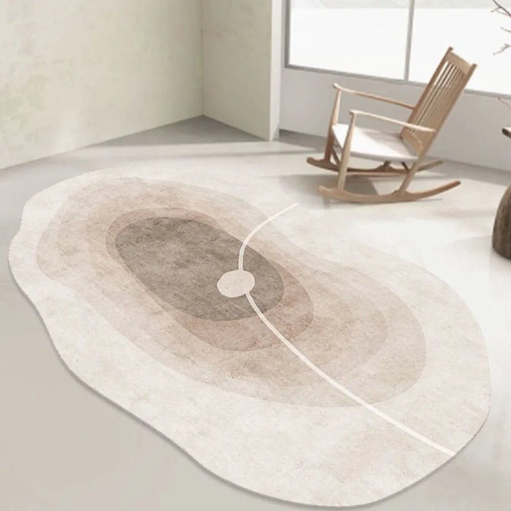 VIKAMA Morandi Wabi-sabi Style Living Room Crystal Pile Carpet Sofa Coffee Table Non-slip Bedroom Bedside Rugs Home Decoration