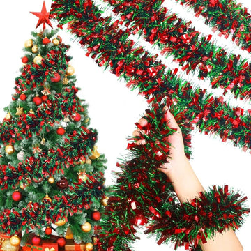 1/3/5 Pcs 2m Christmas Red and Green Strips for Christmas New Year Carnival Party Outdoor Family Bar KTV Decoration Props