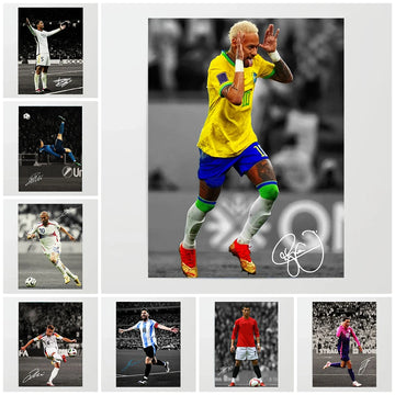 Modern Soccer Sport Player Portrait Posters Print Football Play Picture Canvas Wall Painting Living Room Bedroom Home Decor
