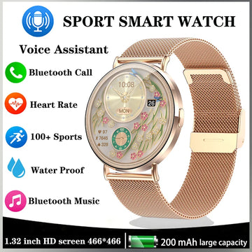 Xiaomi Mijia Smartwatch Women Bluetooth Call 3D Dynamic Dial Electronics Watch Heart Rate Monitor Waterproof Fitness Women Watch