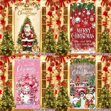 Christmas Hanging Flag Porch Door Banner Christmas Decorations For Home 2025 Ornaments Xmas Gifts Navidad New Year Gifts 2026