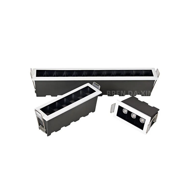 Mini Dimmable LED Linear Light 6W12W24W Grille Light COB Recessed Down Light Spot Light Indoor linear Lighting bulb