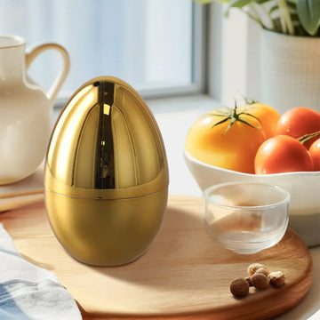 1pcs Creative Egg-shaped Toothpick Jar Electroplating Plastic Toothpick Box Storage Box Ornaments Home Decoration