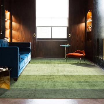 French Green Living Room Carpet Nordic Household Gradient Carpets Room Decor Bedroom Area Rug Lounge Sofa Non-slip Floor Mats