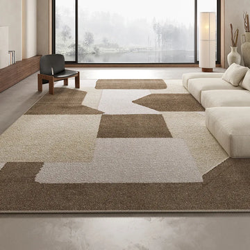 VIKAMA Simple Living Room Carpet Light Luxury Premium Feeling Non-Slip Floor Mat Large Sofa Coffee Table Blanket Home Decoration
