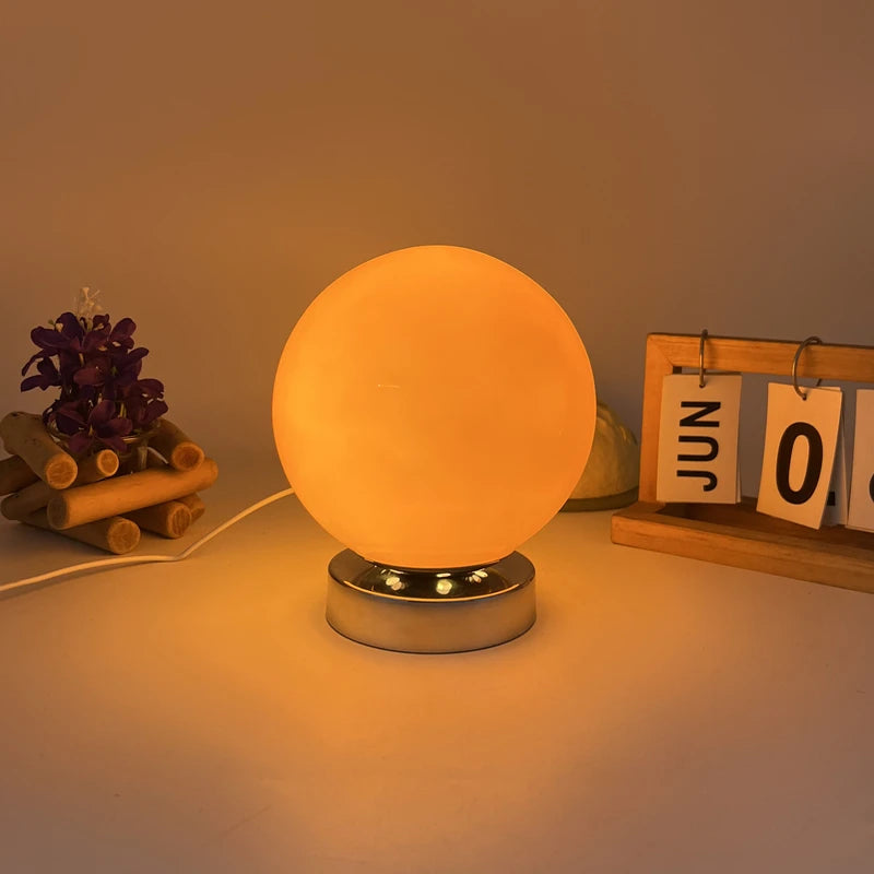 Ball lamp camping portable USB charging small desk lamp Nordic contracted touch-sensitive ins atmosphere a night light