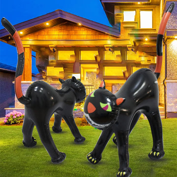 Large Halloween Inflatable Black Cat Halloween Decorations Black Cat Balloon Halloween Outdoor Yard Garden Inflatable Decoration