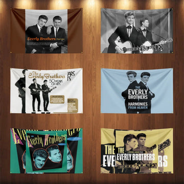 3x5 Ft Heavy Rock Band T-The Everly Bros Flag Polyester Digital Printing Banner for Bedroom Art Out Door Tapestry Decoration
