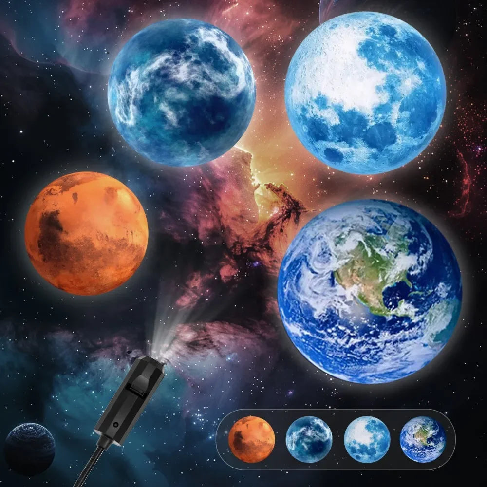 LED Starry Night Light Halloween Projection Light, Terrifying, Dreamy Planet, Starry Sky Atmosphere, Wall Decoration Atmosphere