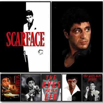 AAA Classic Movie Scarface Poster Self-adhesive stickers are suitable for any wall surface waterproof moisture-proof