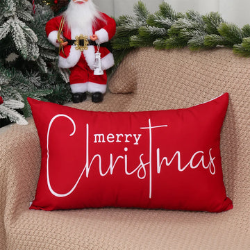 Christmas Lumbar Pillow Covers Christmas Party Decoration 2025 Xmas Santa Claus Pillow Covers Navidad Natal New Year Gift 2026