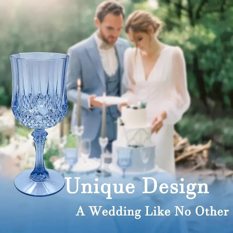 12PCS Plastic Champagne Flutes Shatterproof Reusable Tall Wine Glasses for Wedding Party Outdoor Picnic Drinkware Supplies