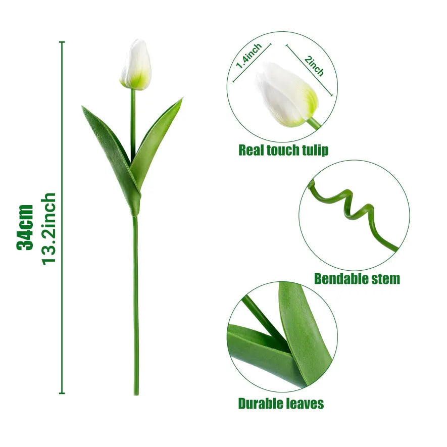 1/5/10/15PCS Tulips Artificial Flowers Real Touch Flowers Tulip Bouquet Decor Fake Tulips Flower for Home Wedding Decorations