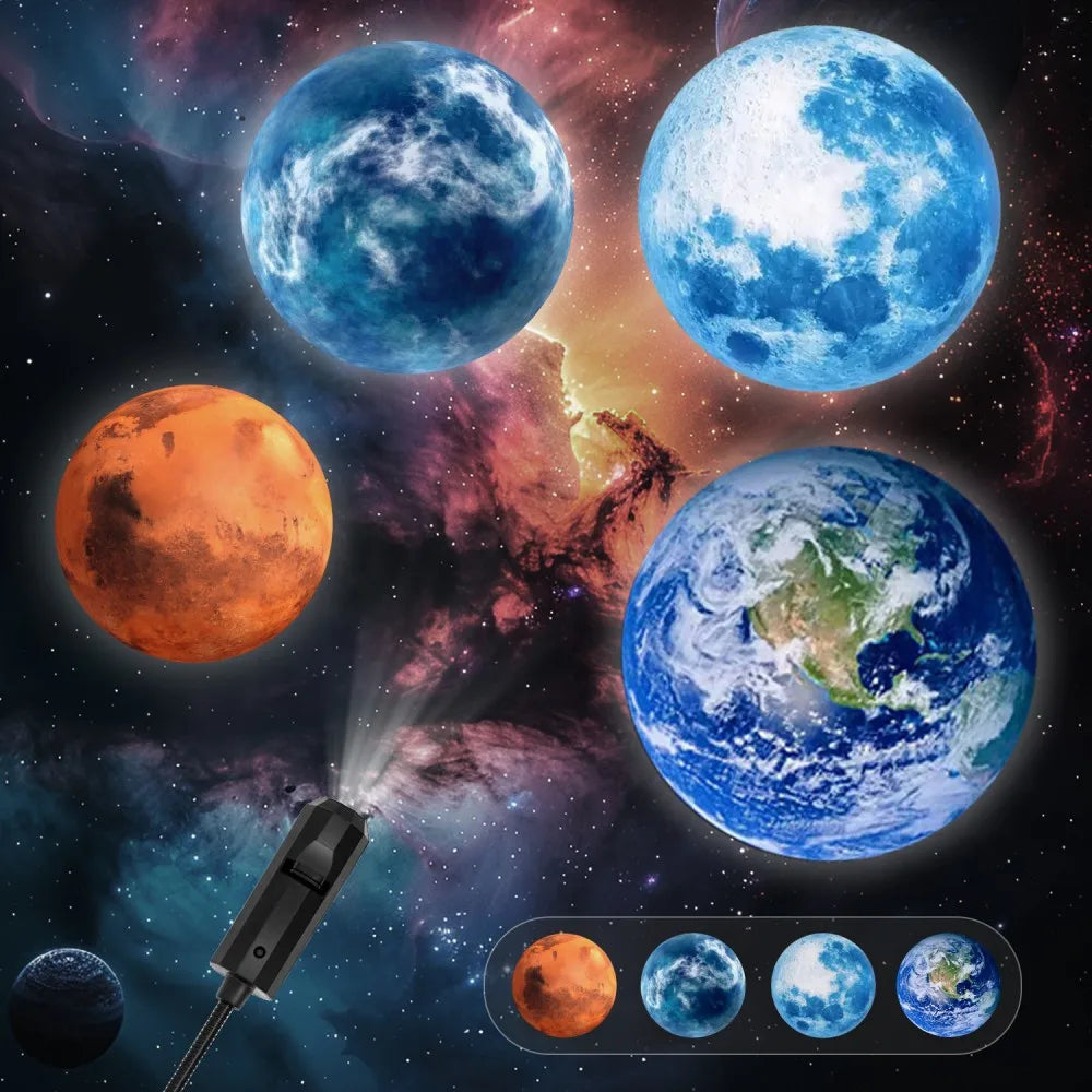 LED Starry Night Light Halloween Projection Light, Terrifying, Dreamy Planet, Starry Sky Atmosphere, Wall Decoration Atmosphere