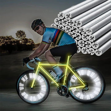 12Pcs Bike Wheel Reflectors Reflective Spoke Clips Mtb Road Bicycle Waterproof Safety Light Night Cycling Accessories