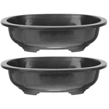 2 Pcs Flowerpot Succulent Planter Bonsai Pots Potted Large Garden Pp Office Indoor