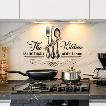 Kitchen Tools Knife and Fork Pattern Wall Sticker for Lovely Home Kitchen Dining Room Background Wall Decoration Self-Adhesive