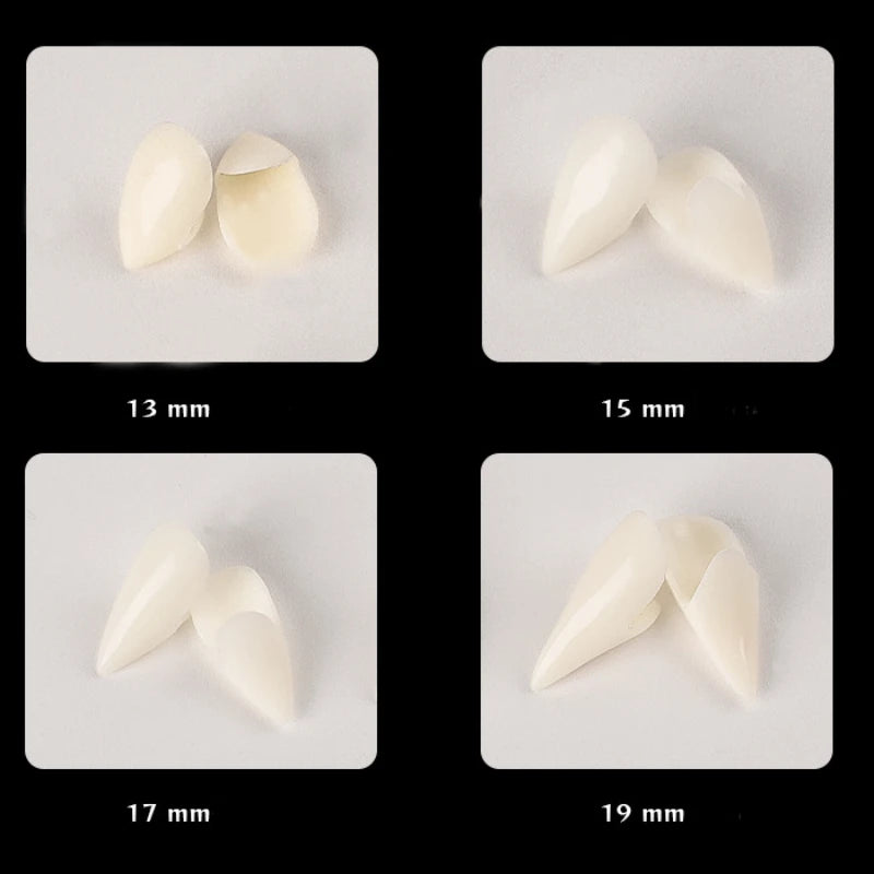 1 Pairs Halloween Vampire Teeth Fangs: Resin Dentures with Solid Glue, Ideal for DIY Party Costumes & Cosplay Props Decoration