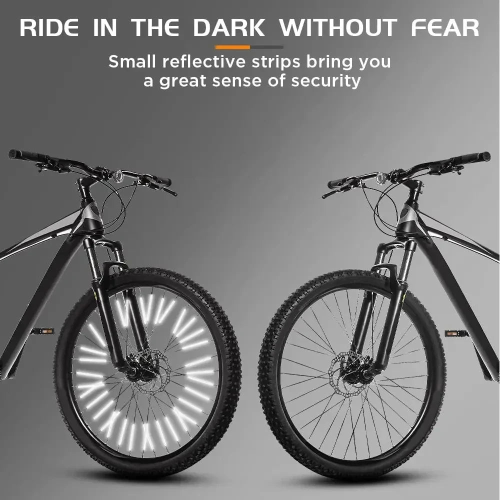 12Pcs Bike Wheel Reflectors Reflective Spoke Clips Mtb Road Bicycle Waterproof Safety Light Night Cycling Accessories