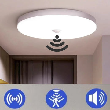 Sensor Ceiling Lamp 12W 18W Automatic Sensor Switch Modern Ceiling Lighting For Corridor Garage Stair Balcony AC 220V 240V 
