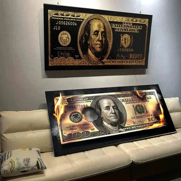 Art One Hundred Dollar Bills Canvas Paintings Modern Abstract Graffiti Money Poster Picture for Living Room Wall Decor Cuadro