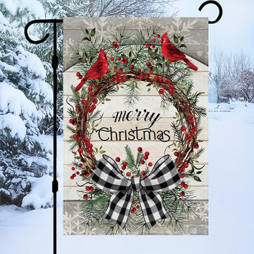 Christmas Garden Flag 30x40cm Merry Christmas Decoration for Home 2025 Pendant Xmas Ornament Navidad Natal New Year Gift 2026