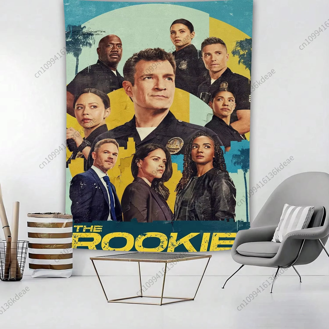 Poster Tapestry The R-Rookie L-LASunset Wall Tapestry TV Police Series Wall Cloth Room Decoration Items Aesthetic Backdrop Cloth