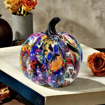 Halloween Graffiti Pumpkin Decoration Courtyard Garden Outdoor Grassland Scene Props and Ornaments