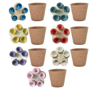 Bees Insect Drinking Cup Bee Drinking Fountain Cup Flower Shape Bees Water Feeder with Nursery Cup & Holder Resin for Beekeeping