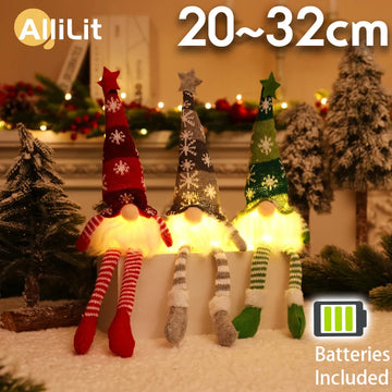 Glowing Gnome Christmas Decoration Faceless Doll Night Light Home Navidad Natal 2025 New Year Children X-mas Gifts