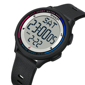 Men's Electronic Watch Large Number Reading time Display Clock Outdoor Sports Stopwatch 50m Waterproof Watch Boys Girls Watches