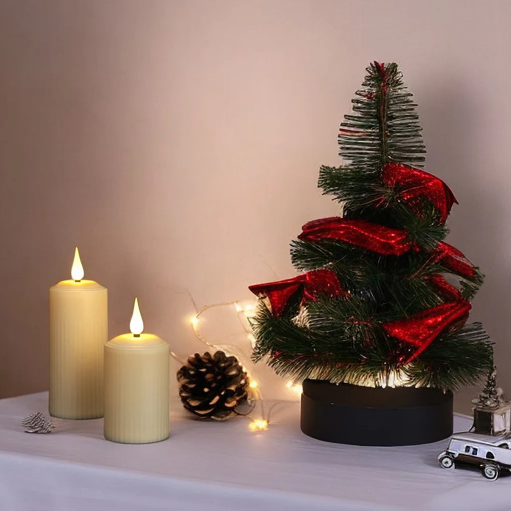 FPOO Rechargeable Led Candle By usb Remote Waterproof Pillar Candles for Wedding Camping Electric Flickering Flame Candle Light