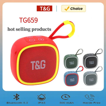 TG659 Mini Wireless Powerful Waterproof Bluetooth Speaker TWS Bluetooth 5.3 Sound Box HIFI Loudspeaker Support TF Card Radio T&G