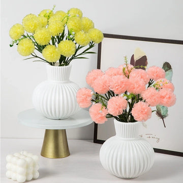 White Vaser Flower Bottle White Frosted Vase Aesthetic Flowerpot Plant Holder Bottle Table Center Decoration Home Decor